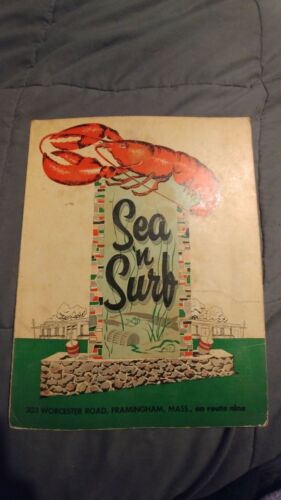 Vintage Sea And Surf Menu Framingham Massachusetts Boston Seafood Restaurant