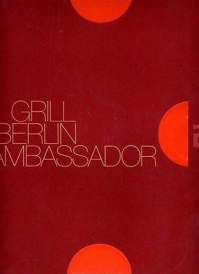 Grill Berlin Ambassador Menu Berlin Germany Hotel 1970's