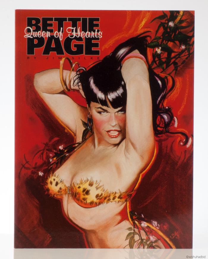 Bettie Page Queen Of Hearts Poster Signed Jim Silke 3 Sheet Pin Up Artist