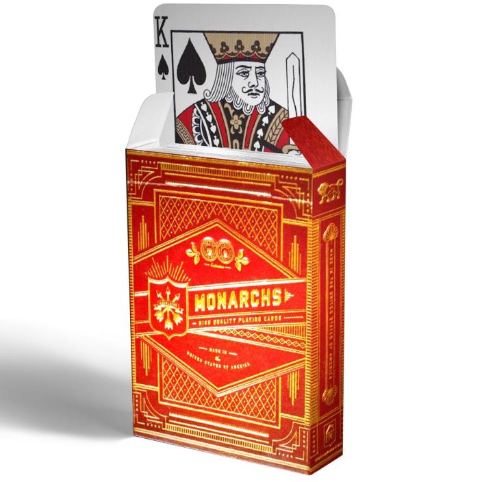 New Sealed RED MONARCH PLAYING CARDS RED EDITION