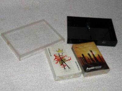 New Allied Union Texas Petroleum Vintage 2 Deck Set of Playing Cards in Case
