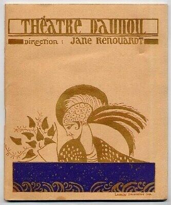 Theatre DAUNOU Program Art Deco 1923 MADAME Paris France