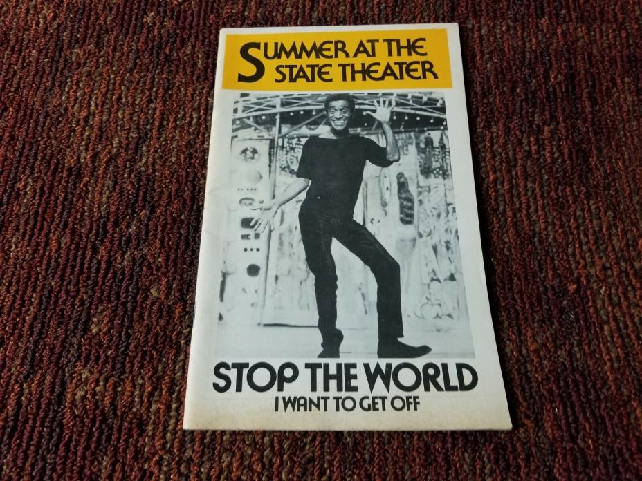 Sammy Davis Jr  Stop The World State Theatre Broadway playbill 1978 Rat Pack