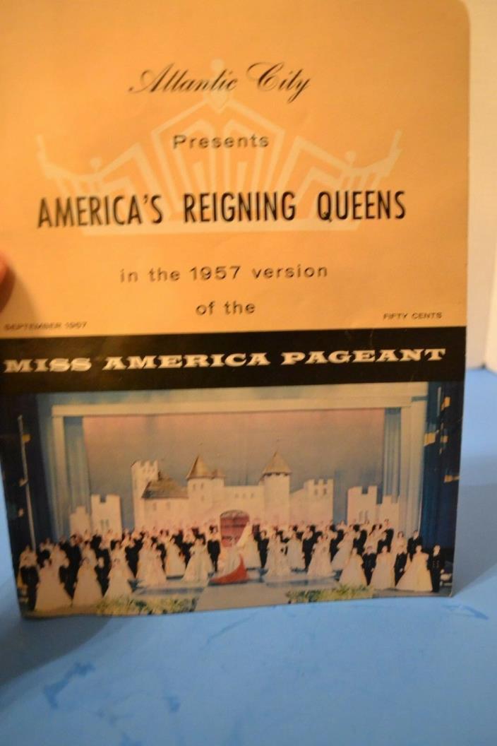 1957 MISS AMERICAN PAGEANT PROGRAM PLUS 2 TICKET STUBS