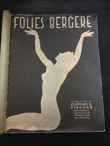 Vintage 1939 Clifford C. Fischer Folies Bergere Program