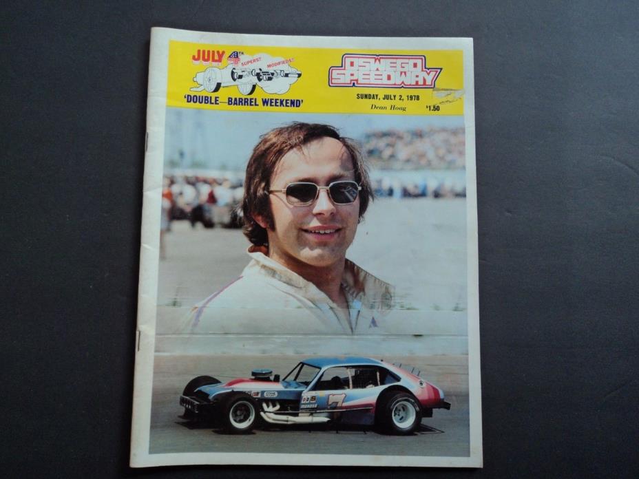 1978 Oswego Speedway Race Program NASCAR Modifieds Richie Evans Maynard Troyer
