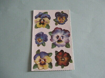 gifted stickers pansies sticker module  (free shipping $20 min)