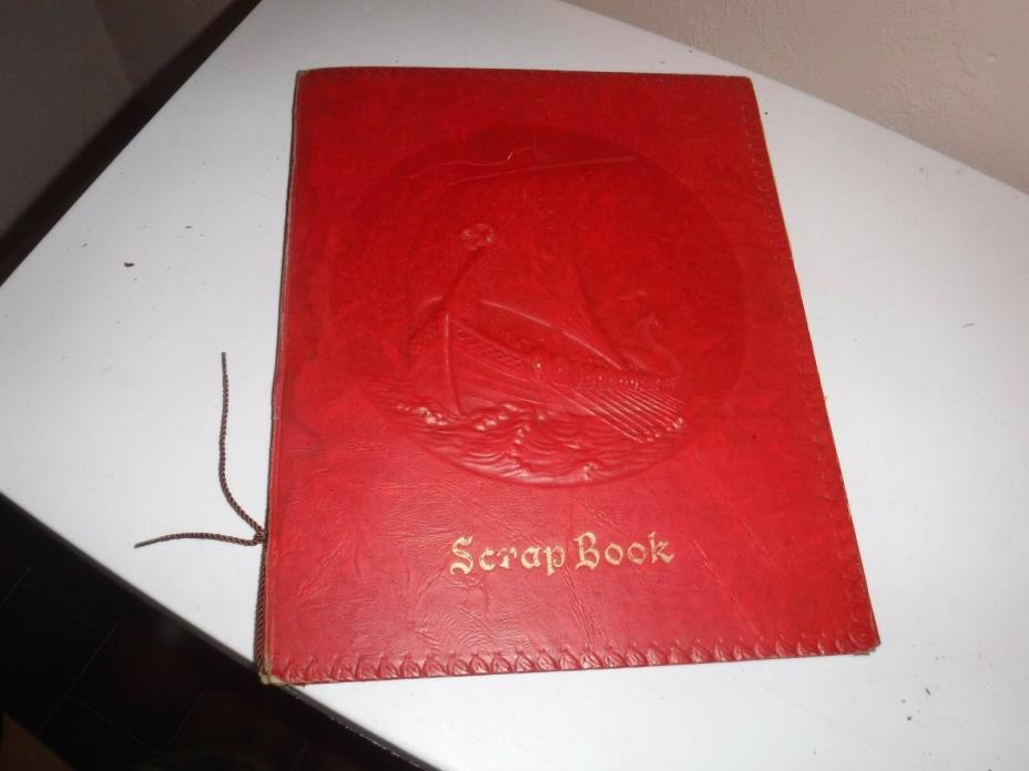 Vintage Scrap Book all pictures removed still alot of blank pages Love the cover