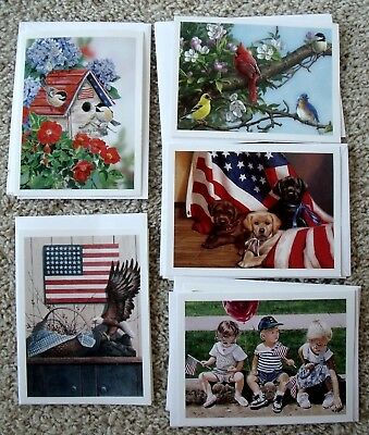 10 Wild Wings Patriotic Children Eagle Pups Birds Blank Notecards & Envelopes