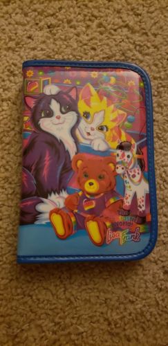 Lisa Frank Playtime Kittens Cats Organizer Planner Zip Up Rainbow Rare