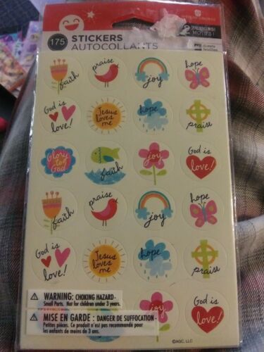 American Greetings Sticker Sheet religious 10 sheets 175 stickers NEW