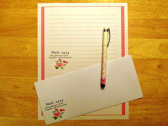 Matthew 24 Scripture Stationery Writing Set With Envelopes - Lined Stationary