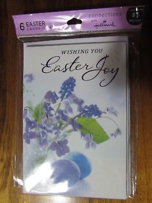 Set 6 NEW/sealed Wishing You Easter Joy greeting cards Connections from HALLMARK