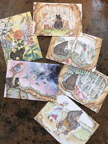 Soul’s Garden Notecards, Mixed Set-12, Childhood, Bears, Cats, Whimsy, Nursery