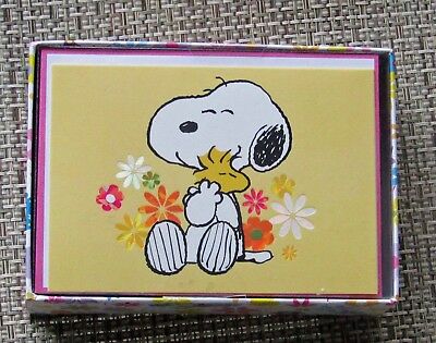 PEANUTS GANG SNOOPY & WOODSTOCK GRAPHIQUE de FRANCE 16 BLANK NOTE CARDS SET