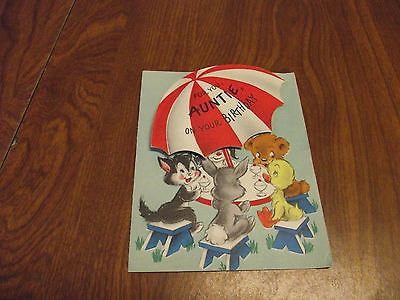Vintage Aunt Auntie birthday card