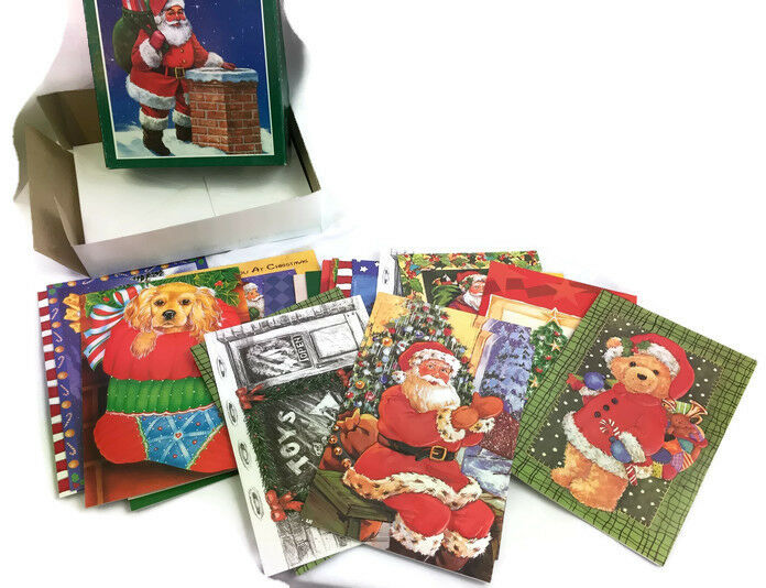 Vintage Fantus Lot of 27 Christmas Greeting Cards Embossed