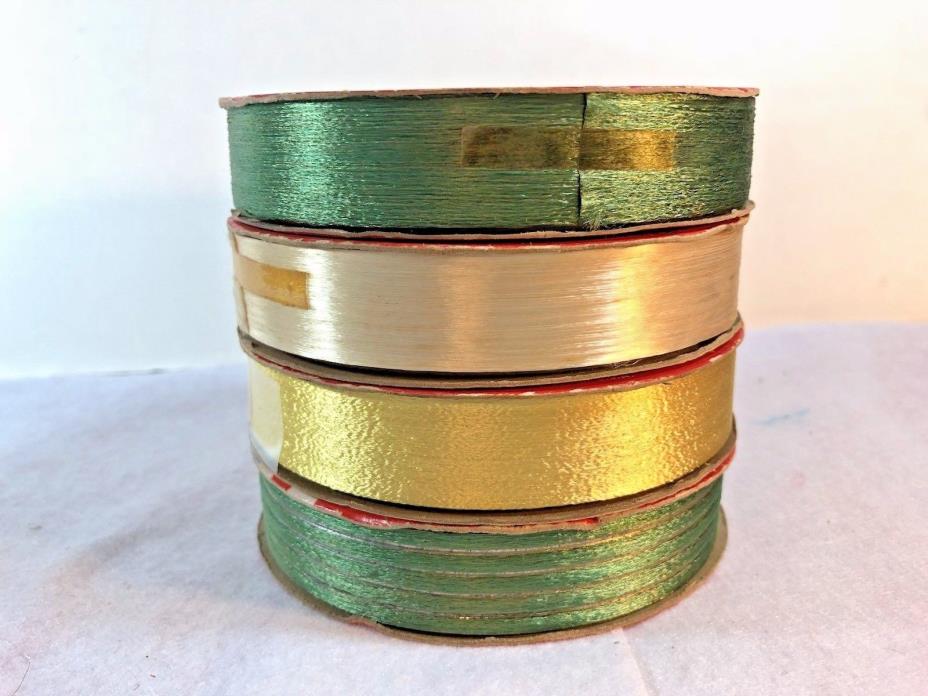 Vintage Kaycrest Christmas Ribbon 4 Rolls New Old Stock