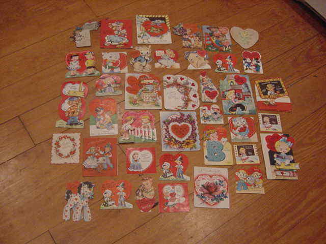 Vintage 40+ USED TEACHER Greeting Card Valentines Career span