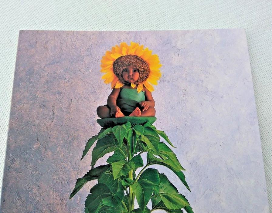 Greeting Card Anne Geddes Unused Blank Sunflower Baby Girl African American