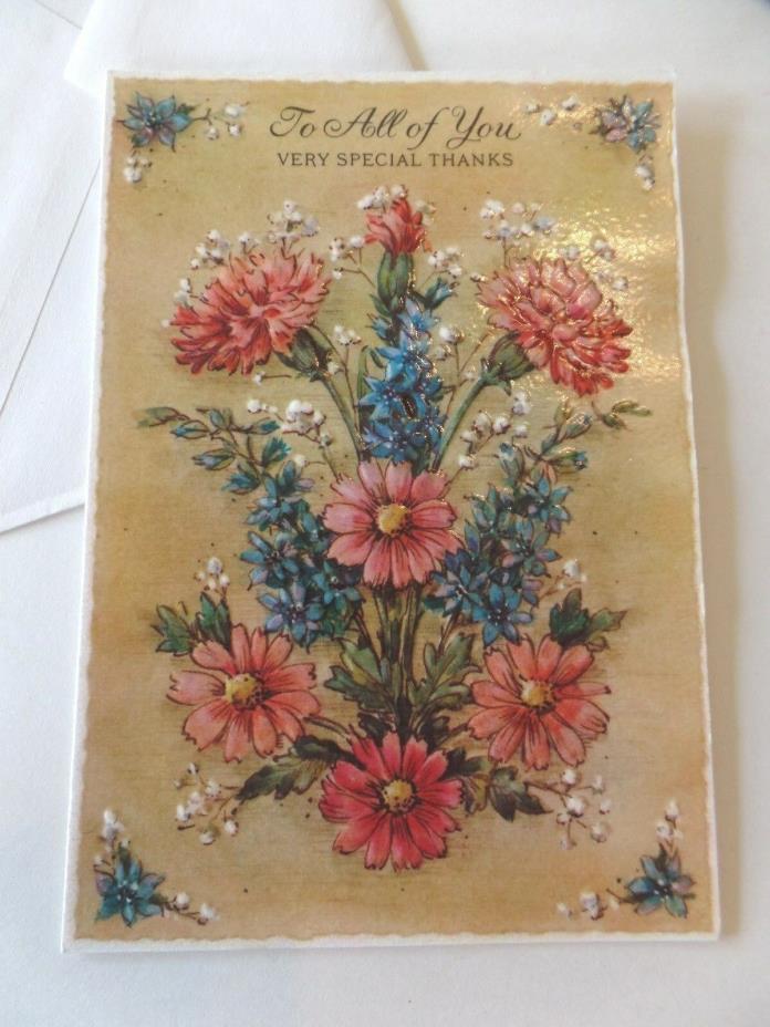 35 Cent Hallmark Vintage Greeting Card To All of You A Very Special Thanks EVC
