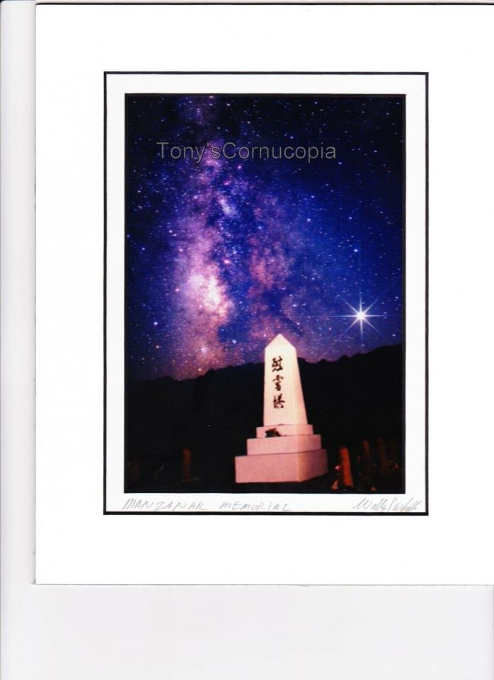 Manzanar Memorial Celestial Wonders In Night Sky by Wally Pacholka Photo Signed