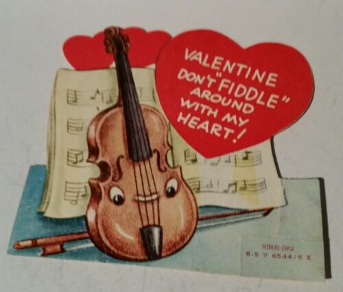 Vintage Valentine Card Used Valentine Don't Fiddle Around
