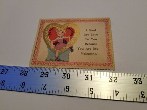 Home Treasure Funny Girl Valentine Card Send My Love Jane to Miss Schroeder USA