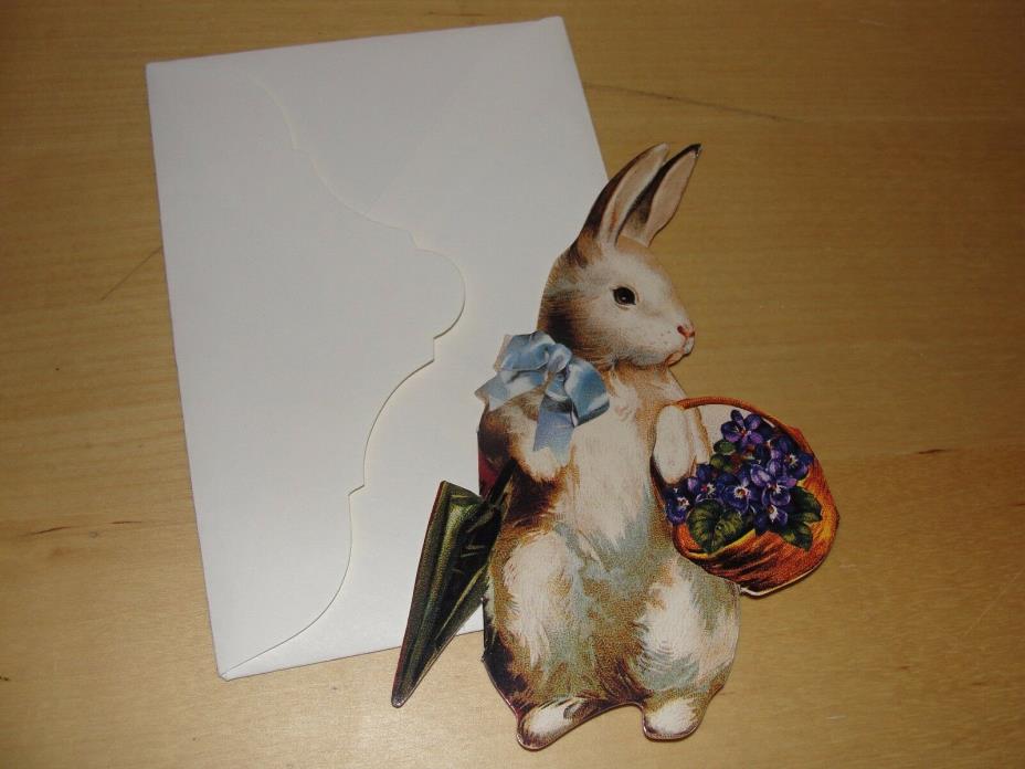NEW 1990 THE GIFTED LINE Easter Bunny Rabbit Gift Card Blank Inside -Made in USA