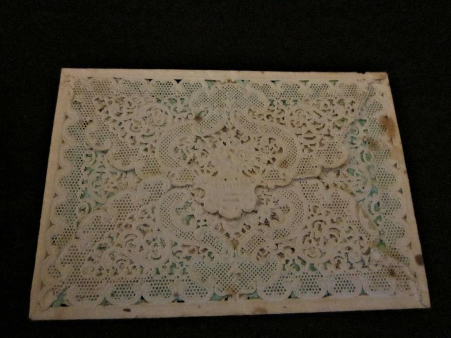 1800's Paper Lace Antique Victorian Birthday Card
