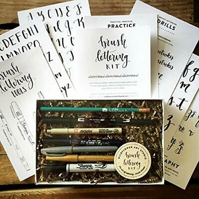Pens Brush Lettering Kit - DIY Starter Set By Office Products