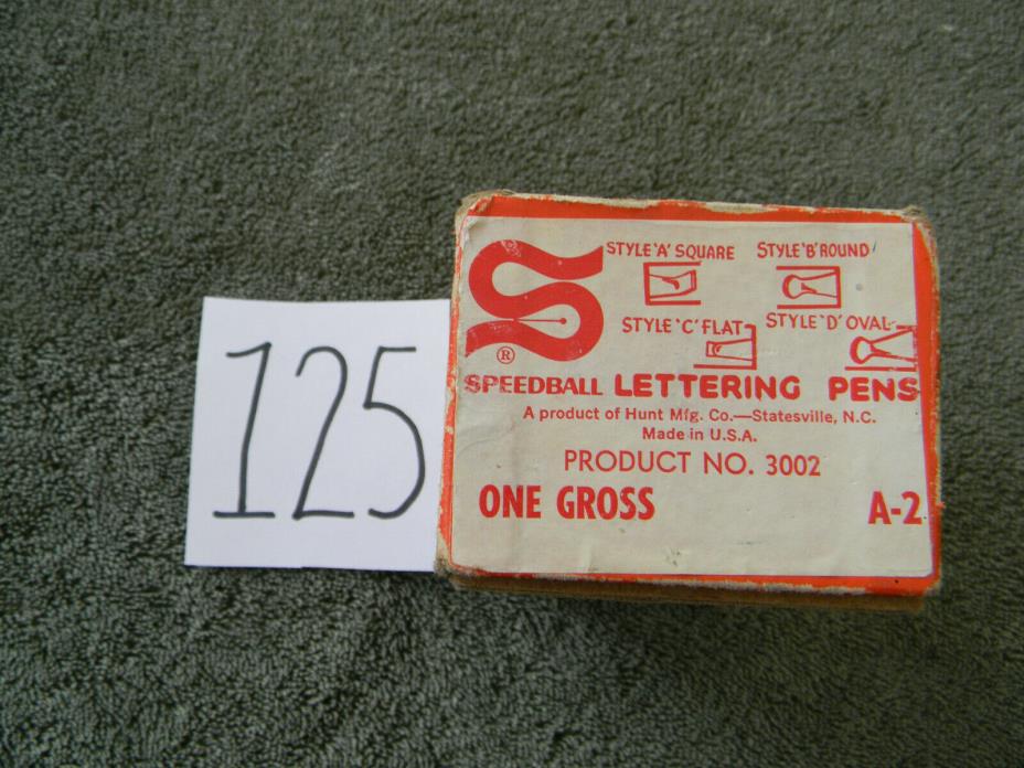 Speedball Lettering Pens - Product No. 3022 - 51 pens or nibs of  assorted types