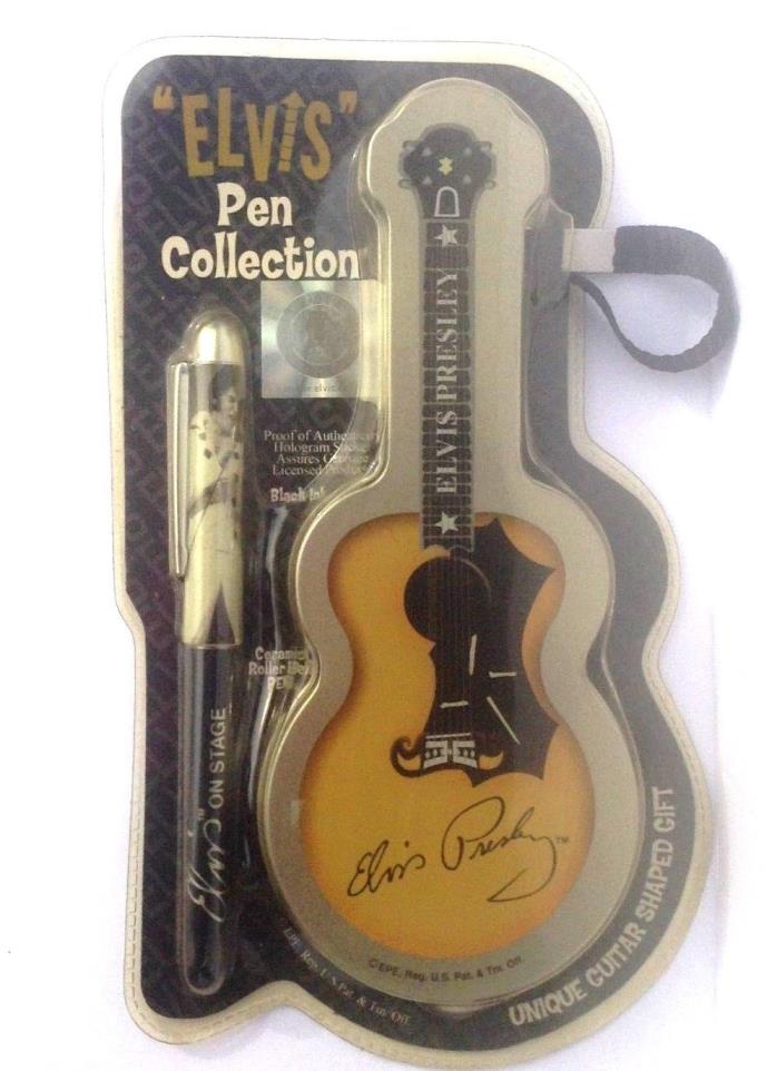 Vintage Elvis Presley Collectors Pen & Guitar Case