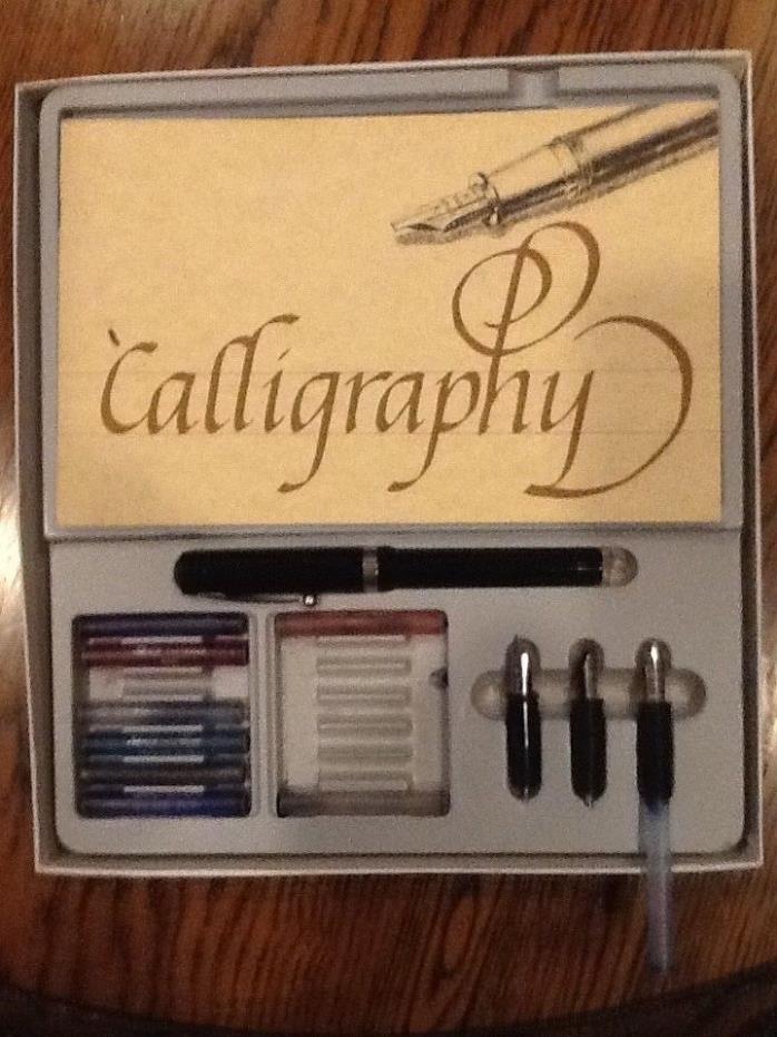 Calligraphy Pen Set Starter Kit Ink Cartridge & white 24 lbs. 50 sheet pad