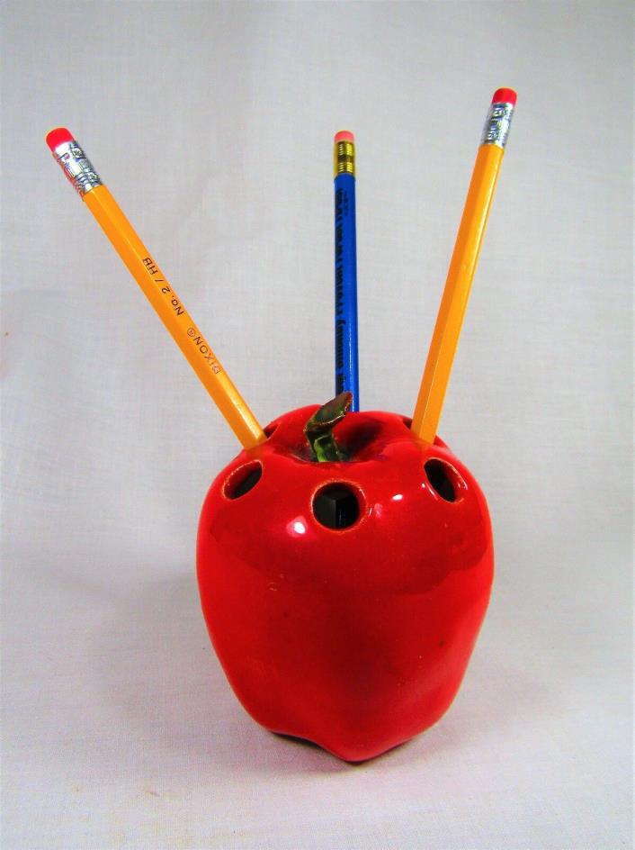 Ceramic Apple Pencil Holder