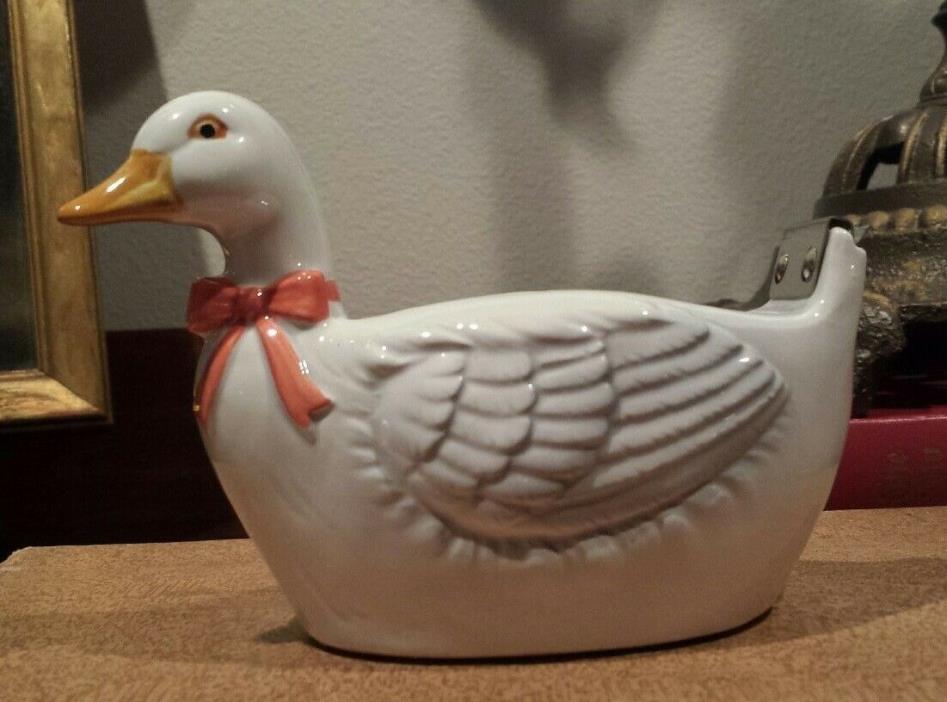 Vintage Duck Goose Tape Dispenser Ceramic Hand Crafted by Otagiri in Japan EUC