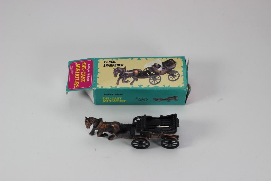 Vintage Antique Finish Horse & Carriage Die Cast Toy/Pencil Sharpener No. 9787