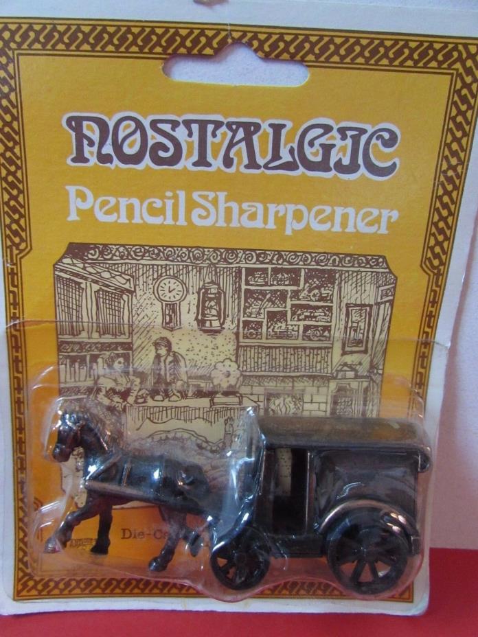 Nostalgic Horse & Carriage Pencil Sharpener Die-Cast Copper Antique Finished