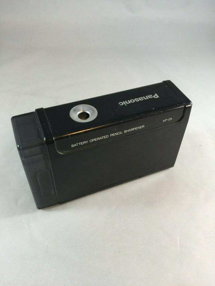 Vintage Panasonic Battery Operated BLACK Pencil Sharpener Model KP-2A