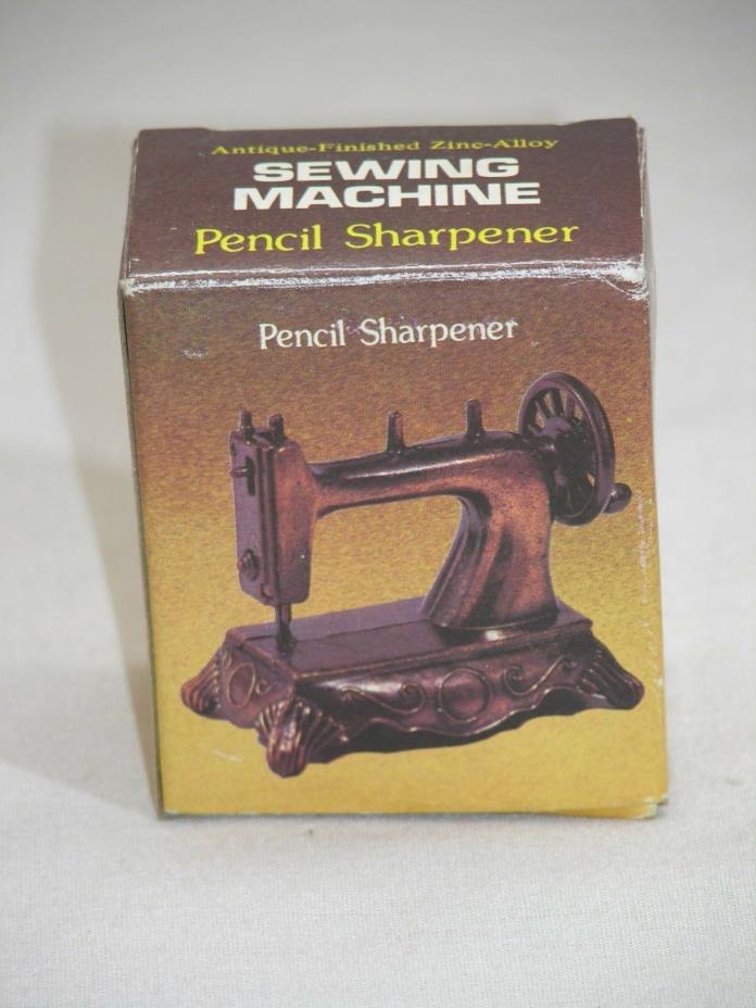 Miniature Replica Antique-Finish Sewing Machine Pencil Sharpener