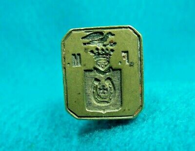 Antique 19th Century Imperial German Iron Cross Nobility Sealing Wax Stamp Seal