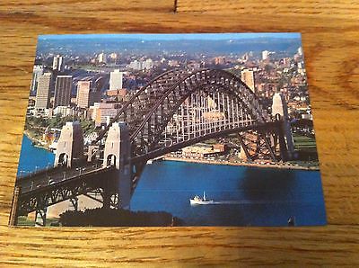 Sydney Harbour Harbor Bridge Single Span Arch Australia Australian Postcard New