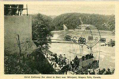 Niagara Falls, ON Aerial Cableway Car about to Start over  the Whirlpools RPPC
