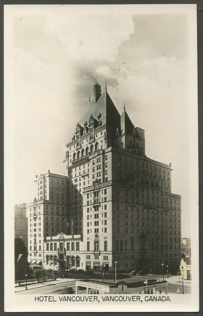 HOTEL VANCOUVER, VANCOUVER BC CANADA POSTCARD.GOWEN,SUTTON CO LTD
