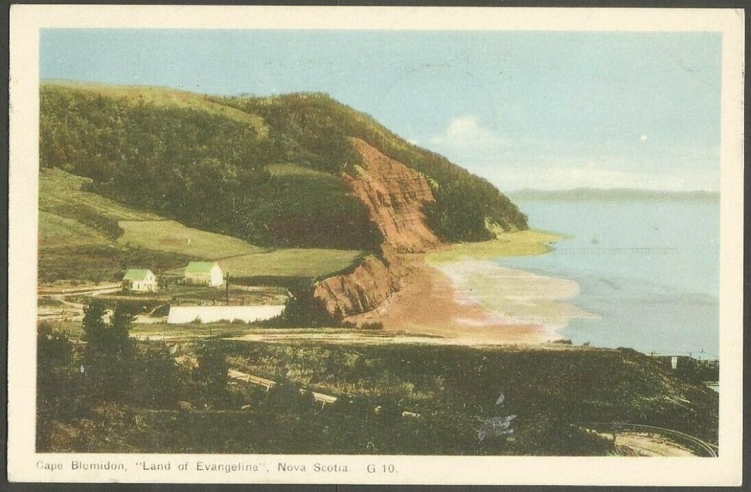 1949 CAPE BLOMIDON,NOVA SCOTIA CANADA POSTCARD 3C STAMP
