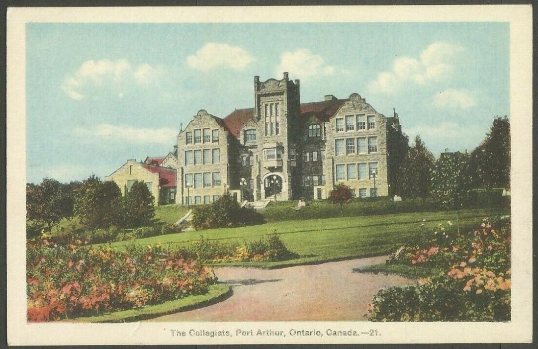 THE COLLEGIATE,PORT ARTHUR,ONTARIO CANADA POSTCARD.