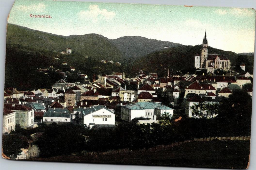 View of Kremnica Slovakia Vintage Postcard I08