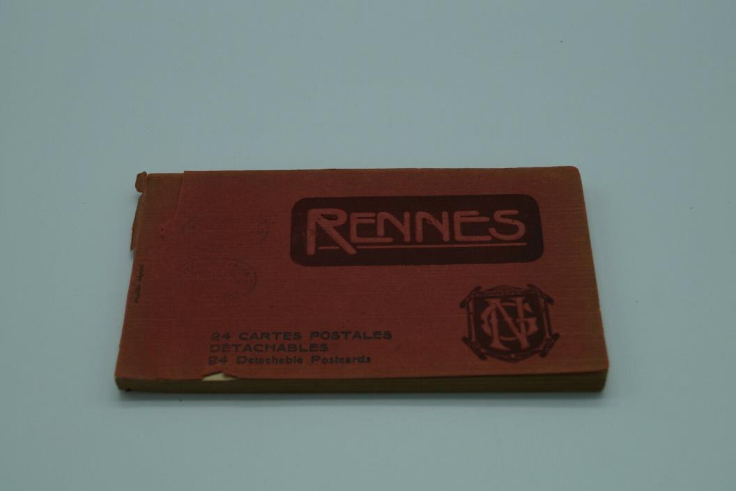 RENNES Book of 24 Unused French Postcards Photos