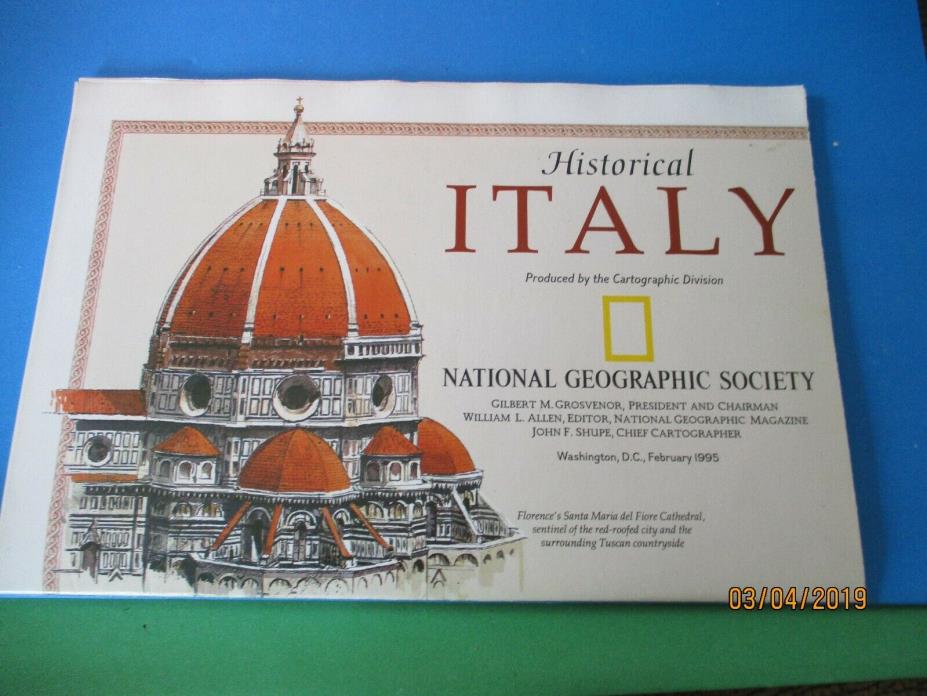 ITALY national geographic magazine society historical (insert, map)