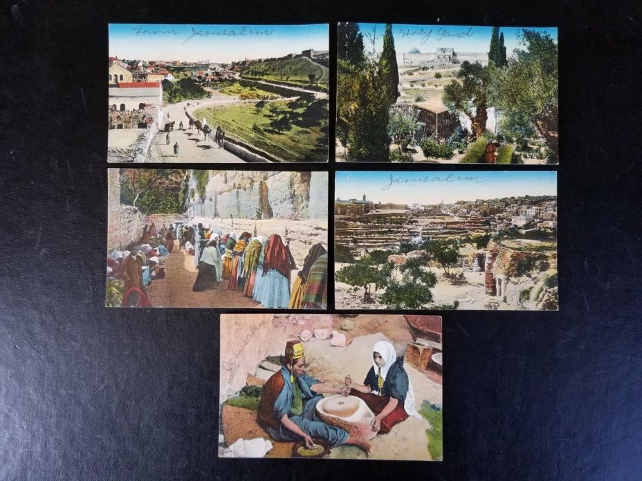 5 Post Cards from Jerusalem, 1914
